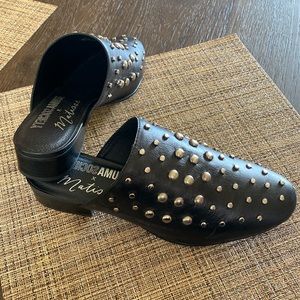 Matisse “Sicily” black leather studded flats